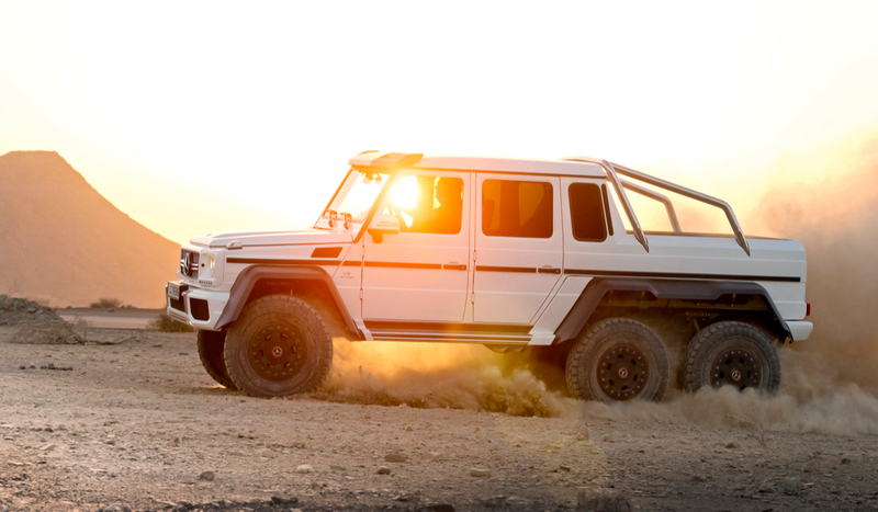 Illustration for article titled Here Is The Outrageous Mercedes G63 AMG 6x6 In All Its Six-Wheeled Glory